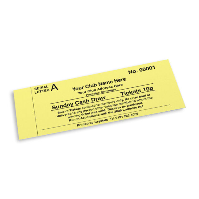 Weekly Draw Tickets - Crystals