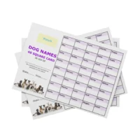 Dogs Names Scratch Cards 40 Squares
