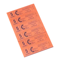 5 game bingo ticket - Crystal and Son