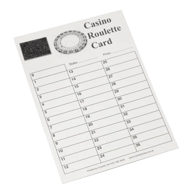 Roulette Casino scratch card