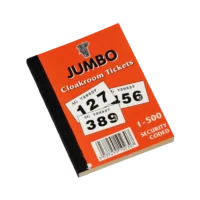 Cloakroom tickets books