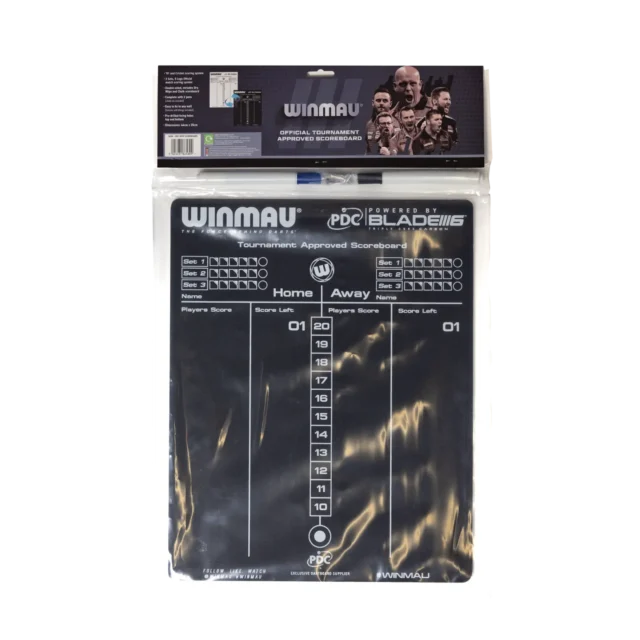 Dry wipe darts scoreboard